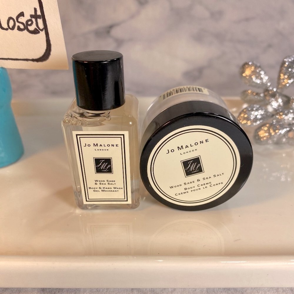 JO MALONE Set-Wood Sage&Sea Salt Body Cream and Body Hand Wash-15ml,15ml-2pc-NEW - Picture 2 of 15